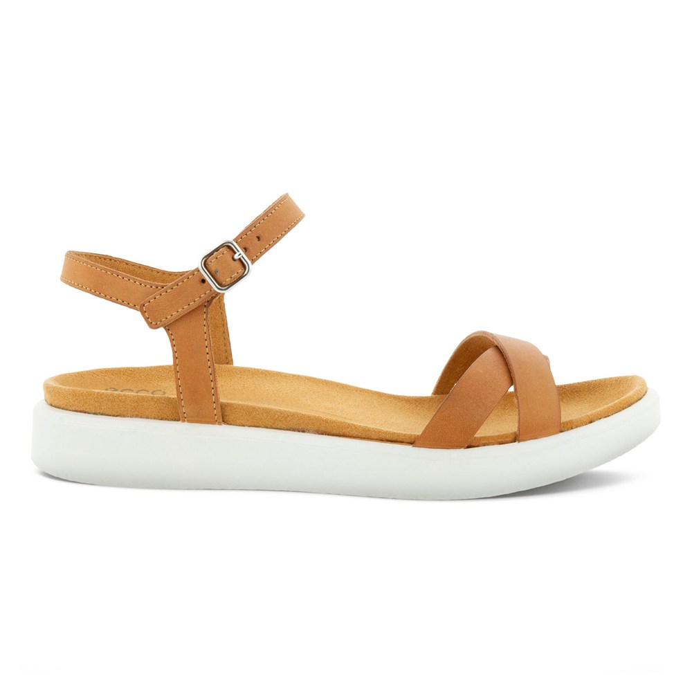 Womens Sandals - ECCO Yuma Crossover Staps - Khaki - 3485SWKDN